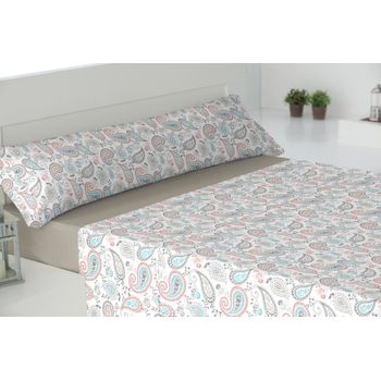 Juego Sábanas Coralina Tres Piezas Paduana Paisley Cama 90 Beige