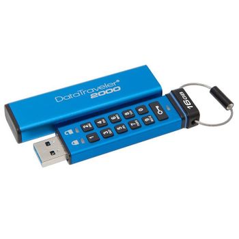 Kingston Pendrive 16gb Dt2000 Usb 3.0 - Cifrado Con Teclado