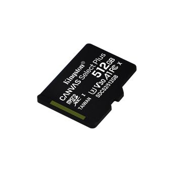 Kingston Technology Canvas Select Plus Memoria Flash 512 Gb Microsdxc Clase 10 Uhs-i