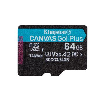 Kingston Technology - Canvas Go! Plus 64 Gb Microsd Uhs-i Clase 10 - Sdcg3/64gbsp