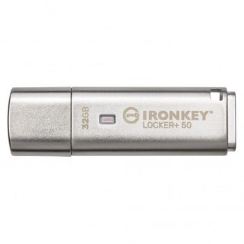 Kingston Technology - Ironkey Locker+ 50 Unidad Flash Usb 32 Gb Usb Tipo A 3.2 Gen 1 (3.1 Gen 1) Plata