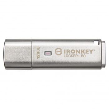 Kingston Technology - Ironkey Locker+ 50 Unidad Flash Usb 128 Gb Usb Tipo A 3.2 Gen 1 (3.1 Gen 1) Plata