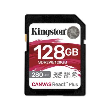 Tarjeta De Memoria Kingston Canvas React Plus V6 128gb Sdxc Uhs-ii U3