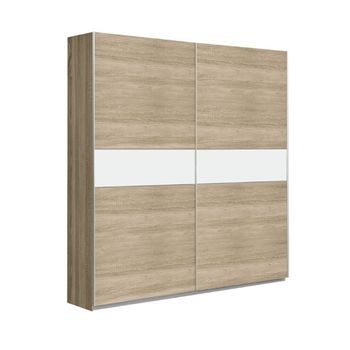 Armario Ropero Madrid 2 Puertas Correderas Color Blanco, 100 Cm (ancho) 50  Cm (profundo) 200 Cm (altura) con Ofertas en Carrefour