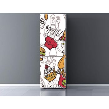 Vinilo Para Frigorífico Vegetación 185 X 70 Cm | Adhesivo Resistente Y De Fácil Aplicación | Pegatina Adhesiva Decorativa De Diseño Elegante