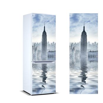 Vinilo Para Frigorífico Torre York | Varias Medidas 200x60cm | Adhesivo Resistente Y De Fácil Aplicación | Pegatina Adhesiva Decorativa De Diseño Elegante