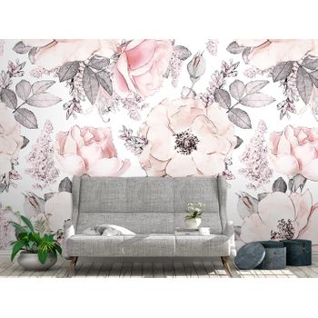 Fotomural Vinilo Para Pared Flores | 350 X 250 Cm | Salones