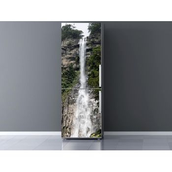 Vinilo Para Frigorífico Cascada Varias Medidas 200x70cm | Adhesivo Resistente Y De Facil Aplicación | Pegatina Adhesiva Decorativa De Diseño Elegante