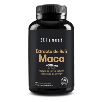 Extracto De Raíz De Maca 4000 Mg, Altamente Concentrado 10:1 Zenement, 120 Comprimidos