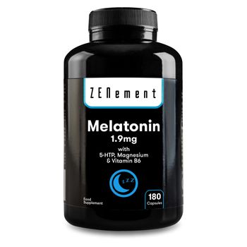 Melatonina 1,8 Mg Con 5-htp, Magnesio Y Vitamina B6 - 180 Cápsulas