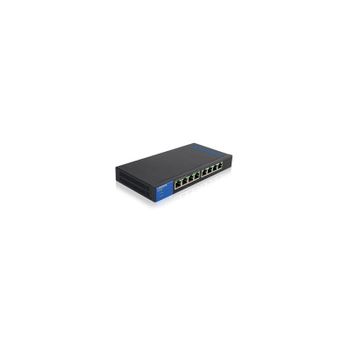 Linksys - Conmutador Poe Gigabit De Escritorio De 8 Puertos (lgs108p)