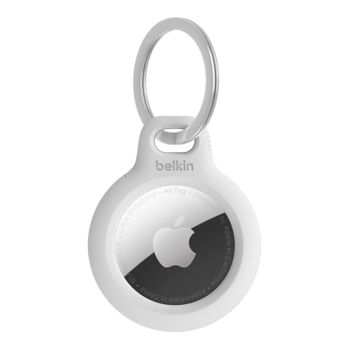 Funda Airtag Cierre Twist And Lock Anillo Metálico Belkin Blanco