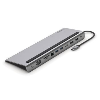 Belkin Inc004btsgy Base Para Portátil Y Replicador De Puertos Alámbrico Usb 3.2 Gen 1 (3.1 Gen 1) Type-c Negro, Gris