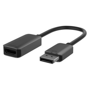 Adaptador Compacto Displayport Macho A Hdmi Hembra 4k Hdr De Belkin, 20 Cm Negro