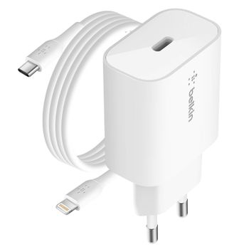 Cargador De Red Usb C Plano De 25 W Cable Usb C A Lightning De 1 M