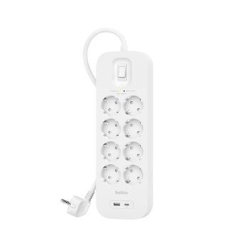 Belkin Srb003vf2m Limitador De Tensión Blanco 8 Salidas Ac 2 M