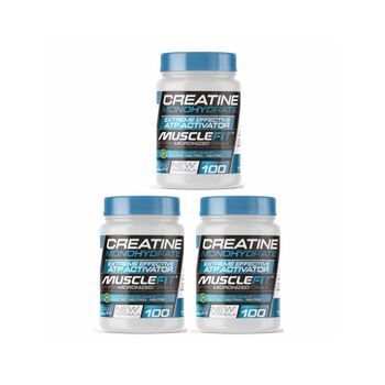 Pack 3 Creatina Monohidrato Micronizada - Musclefit │pack Súper Ahorro