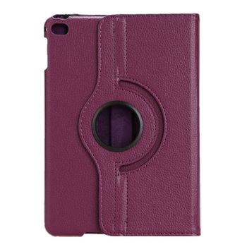 Funda Cover 360% Case Rodante Cuero Ecológico Viola Con Stand Para Apple Ipad Mini 4