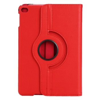 Funda Cover 360% Case Rodante Cuero Ecológico Rojo Con Stand Para Apple Ipad Mini 4