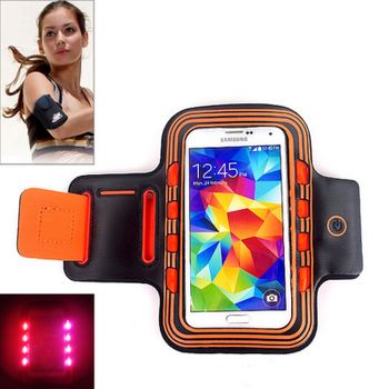 Funda Cover Brazalete Palestra Naranja Led Para Samsung Galaxy S5 S4