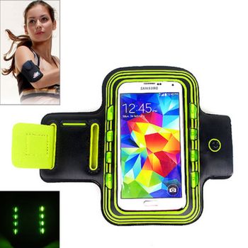 Funda Cover Brazalete Palestra Verde Con Led Para Samsung Galaxy S5 S4