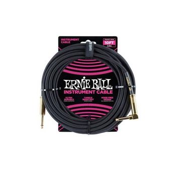 Ernie Ball 6086 Cable Instrumento 5.49m Codo Negro