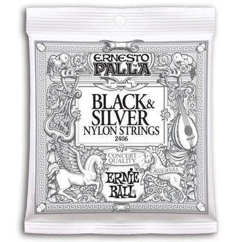 Ernie Ball Black & Silver Ernesto Palla Clásica