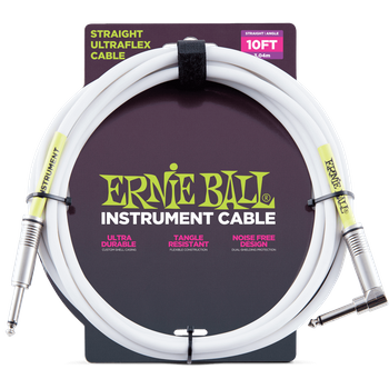 Ernie Ball Cable Ultraflex Ss 3m Jk-jk Codo Wh