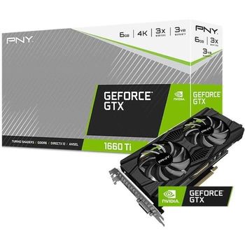 Tarjeta Gráfica - Gtx 1660 Ti Xlr8 - Ventilador Doble - 6 Gb - Pny