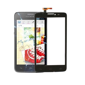 Reemplazo Vidrio Touch Screen Flex Cable Negro Alcatel One Touch 8000