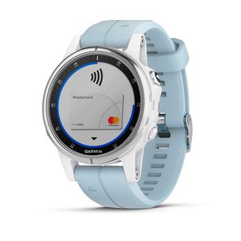 Garmin Fenix 5s Plus Blanco Con Correa Azul Mar 42mm Reloj