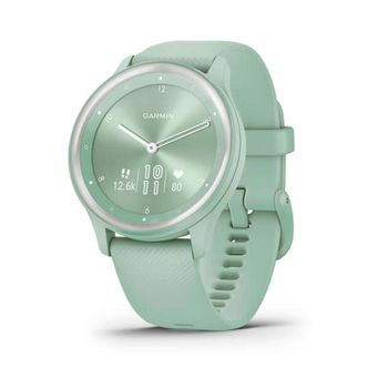 Garmin Vívomove Sport Smartwatch Verde (mint / Silver) 40mm Oled Con Correa De Silicona Verde