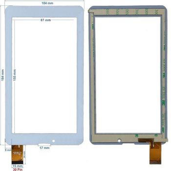Touch Screen Vidrio Blanco Dislay Pantalla Para Majestic Tab 286 Hd 3g 7.0' + Kit