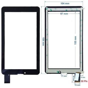 Touch Screen Vidrio Negro Display Pantalla Para Majestic Tab 375 3g 7.0' + Kit