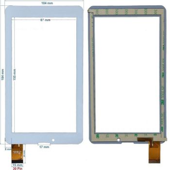 Touch Screen Vidrio Blanco Display Pantalla Para Majestic Tab 375 3g 7.0' + Kit