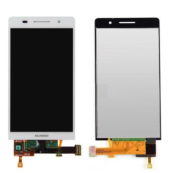 Reemplazo Lcd + Touch + Front Cover Blanco Para Huawei Ascend P6