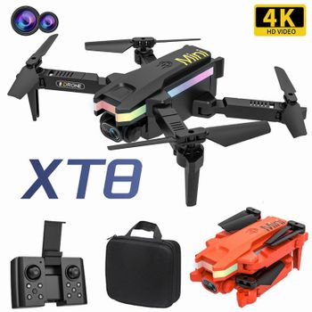 Xt8 Mini Drone (4k - Duración De La Batería: 10 Min - Negro)