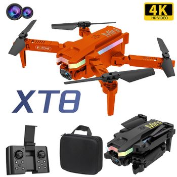 Xt8 Mini Drone (4k - Duración De La Batería: 10 Min - Naranja)