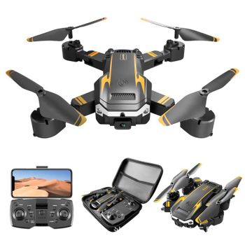 Dron De Control Remoto Con Cámara G6 4k Hd (2 Batería - Duración De La Batería: 15 Min - Amarillo)