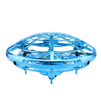 Mini Dron Ufo Con Detección De Gestos De Luz Led (duración De La Batería: 5 Min - Azul)