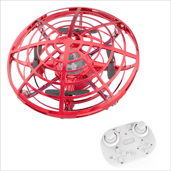 Mini Dron De Control Remoto Ufo Con Detección De Gestos De Luz Led (duración De La Batería: 5 Min - Rojo)