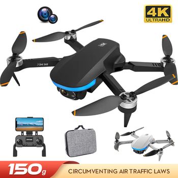 S6s Mini Gps Drone, 5g Wifi Fpv Quadcopter Rc Plegable Sin Escobillas (4k - Duración De La Batería: 25 Min - Negro)