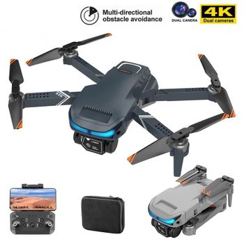 Mini Dron Plegable Xt9 Con Cámara 4k Hd (2 Baterías - Duración De La Batería: 15 Min - Negro)