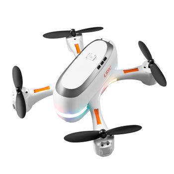 H28 Mini Dron Con Luz Led De Colores Con Una Sola Cámara 480p (1 Batería - Duración De La Batería: 8 Min - Blanco)