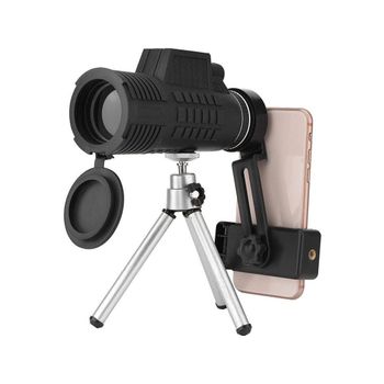 Telescopio Monocular Hd 10-30x50 Monocular De Aumento De Alta Potencia Para Adultos Con Soporte Para Teléfono Inteligente, Trípode Giratorio - Negro