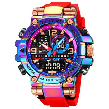 Veanxin Smartwatch Colorido Luminoso Electrónico Impermeable Reloj Deportivo -rojo