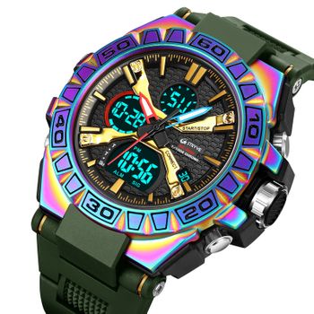 Veanxin Smartwatch Colorido Luminoso Electrónico Impermeable Reloj Deportivo -verde