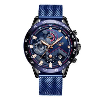 Veamxin Reloj Deportivo Luminoso Para Hombre Con Movimiento De Cuarzo Para Exteriores -azul