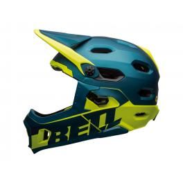 Bell Super Dh Mips Blue/hiviz S - Casco Ciclismo