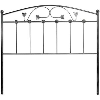 Cabecero De Forja Manchego, Color Negro Plata Cabezal Para Cama De 90 Cm, Cama Juvenil (95 Cm X 125 )